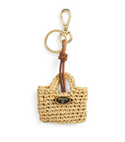 PUCCI mini raffia bag charm (British brand)