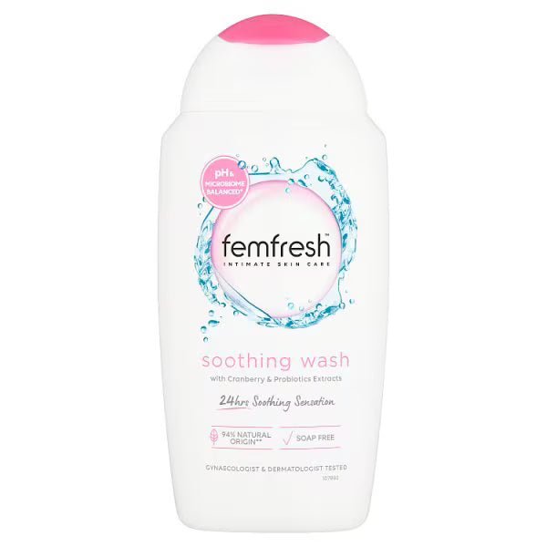 Femfresh Active Soothing Wash 6x250ml bottles - British product