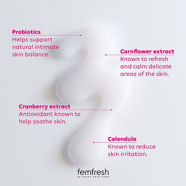 Femfresh Active Soothing Wash 6x250ml bottles - British product