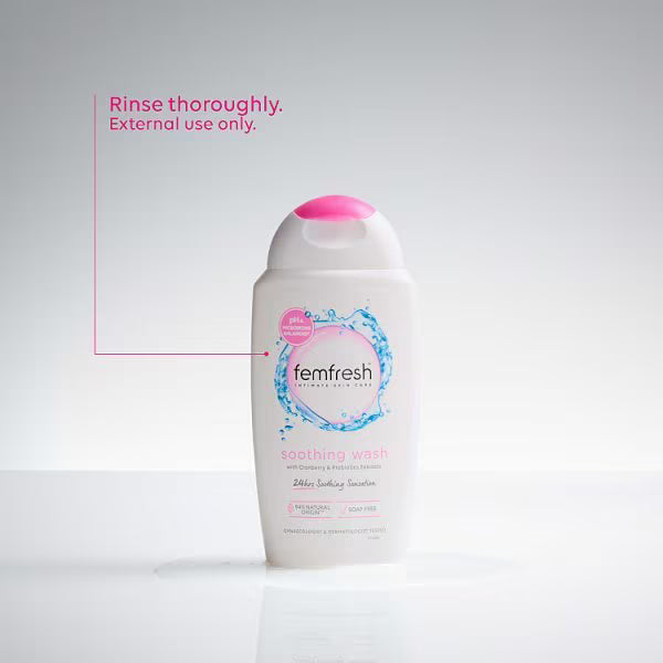 Femfresh Active Soothing Wash 6x250ml bottles - British product