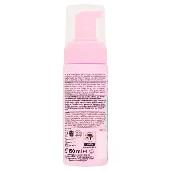 Solait Self Tan Mousse Medium 150ml (British brand)