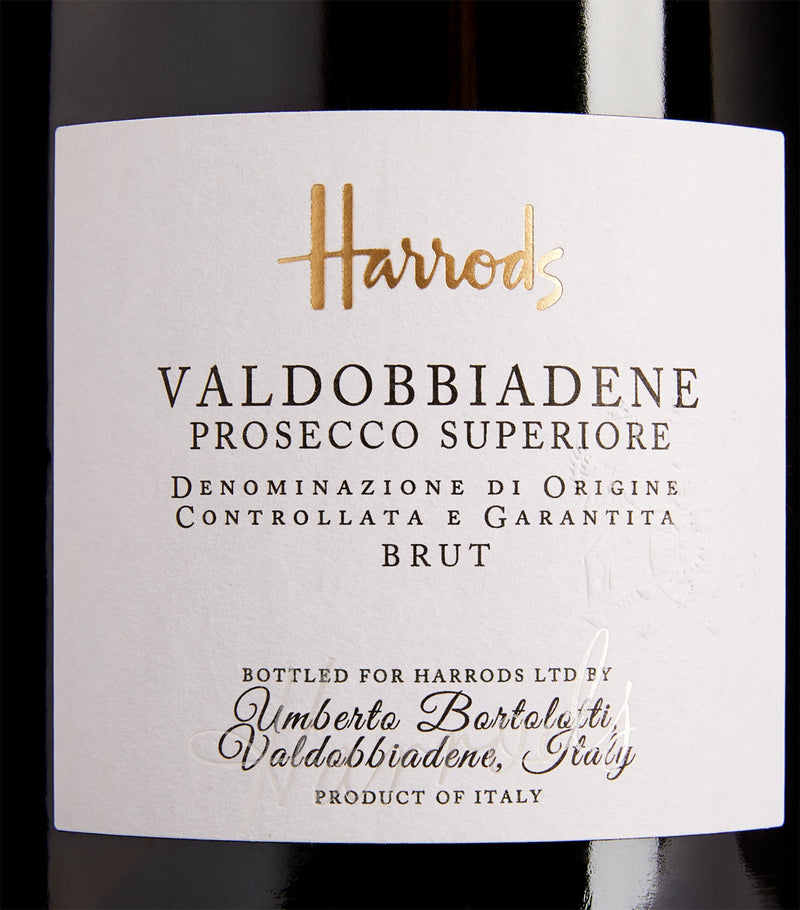 Harrods Prosecco Superiore 75cl, UK version