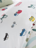 Bianca white cotton transport duvet cover set - British product