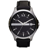 Armani Exchange AX2101 men's black leather strap watch - British product