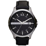 Argos Armani Exchange AX2101 Men's Black Leather Strap Watch- Buy online at McGrocer