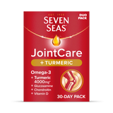 Holland & Barrett Seven Seas Jointcare Turmeric with Glucosamine and Omega-3 Duo Pack 30 Day Supply- Buy online at McGrocer