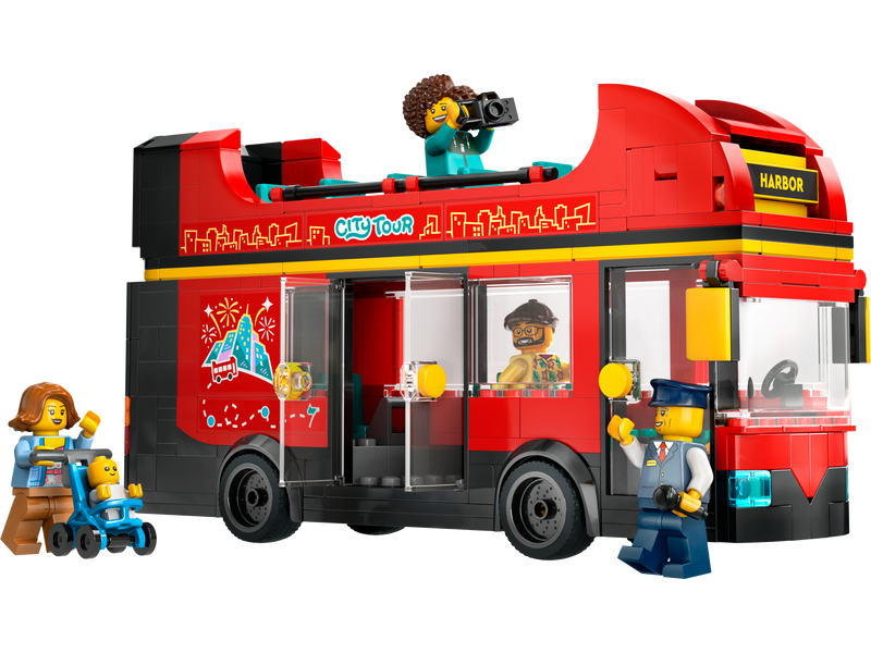 LEGO City Red Double-Decker Sightseeing Bus 384 Pieces, UK version