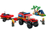 LEGO City 4x4 Fire Engine with Rescue Boat, UK version