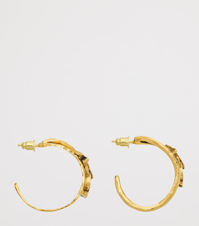 Saint Laurent Cassandre hoop earrings H5cm x W2cm - British product