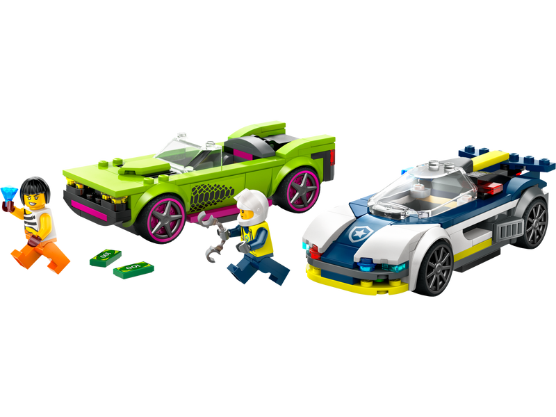 LEGO City Police Car Chase Building Set 213 Pieces, imported from the UK