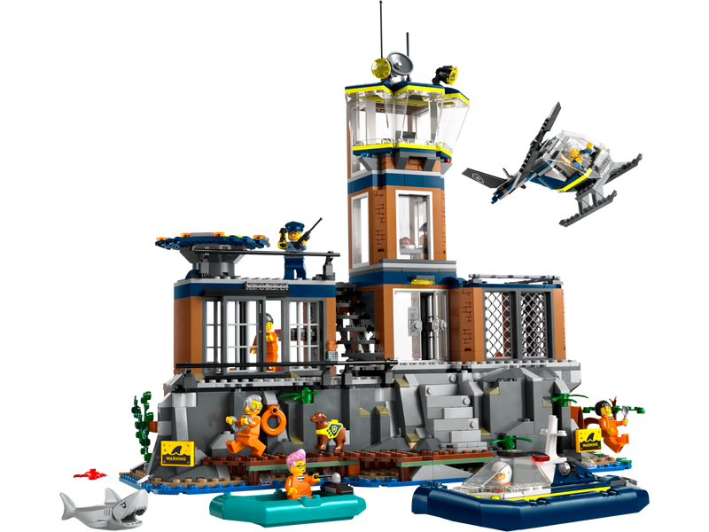 LEGO Police Prison Island building set 980 pieces, imported from the UK