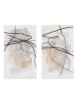 Next Gallery Home White Mangle Framed Canvas Set of 2- Buy online at McGrocer
