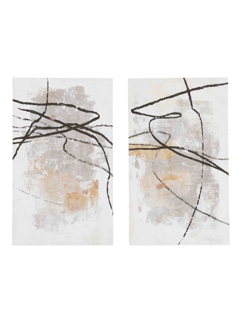 Gallery Home white mangle canvas set of 2 100x60cm (British brand)