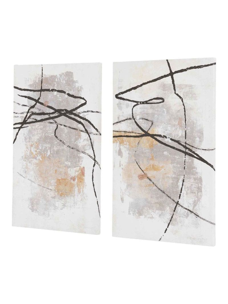 Gallery Home white mangle canvas set of 2 100x60cm (British brand)