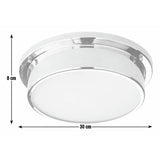 Argos Home bathroom flush ceiling light chrome 30cm, UK version