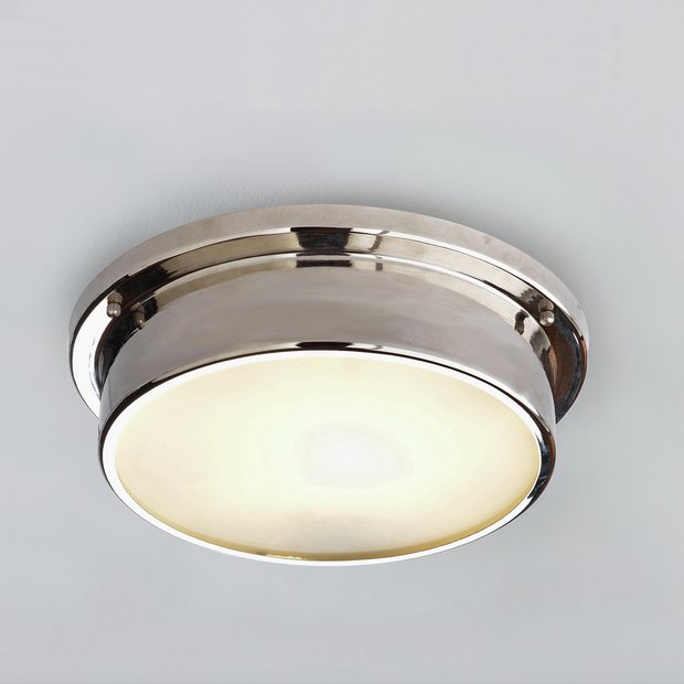 Argos Home bathroom flush ceiling light chrome 30cm, UK version