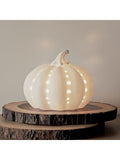 Lights4fun white ceramic pumpkin light 14cm x 17cm, UK version
