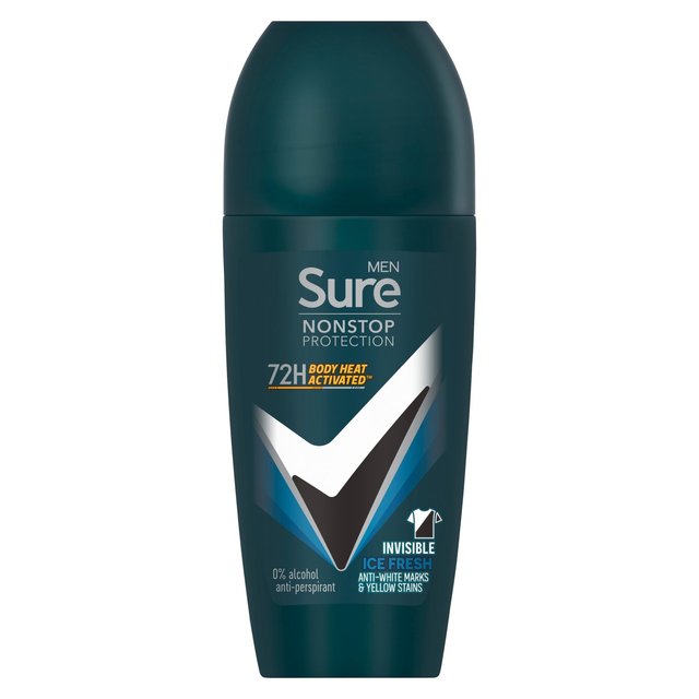 Sure Men 72hr Nonstop Antiperspirant Deodorant Roll On Invisible Ice 50ml GOODS M&S