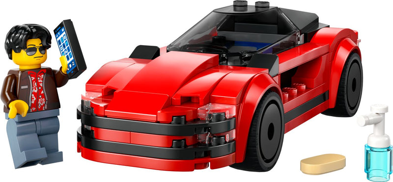 LEGO City Red Sports Car set imported from the UK