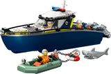 Jeu de construction LEGO Poursuite en bateau de police, 264 pièces, importé du Royaume-Uni
