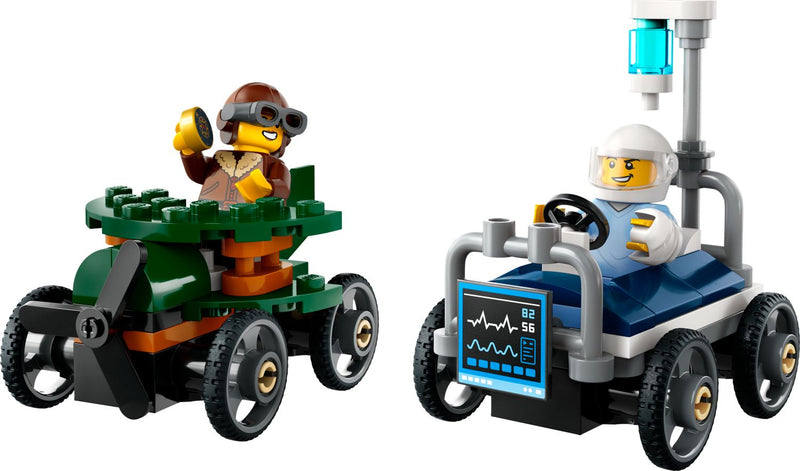 LEGO City aeroplane vs hospital bed race car 70 pieces - British product