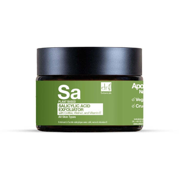 Dr Botanicals salicylic acid exfoliator Coffee Vitamin E 60ml, imported from the UK
