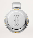 Cartier Santos de Cartier ballpoint pen with black composite and palladium accents, 14cm height - British product