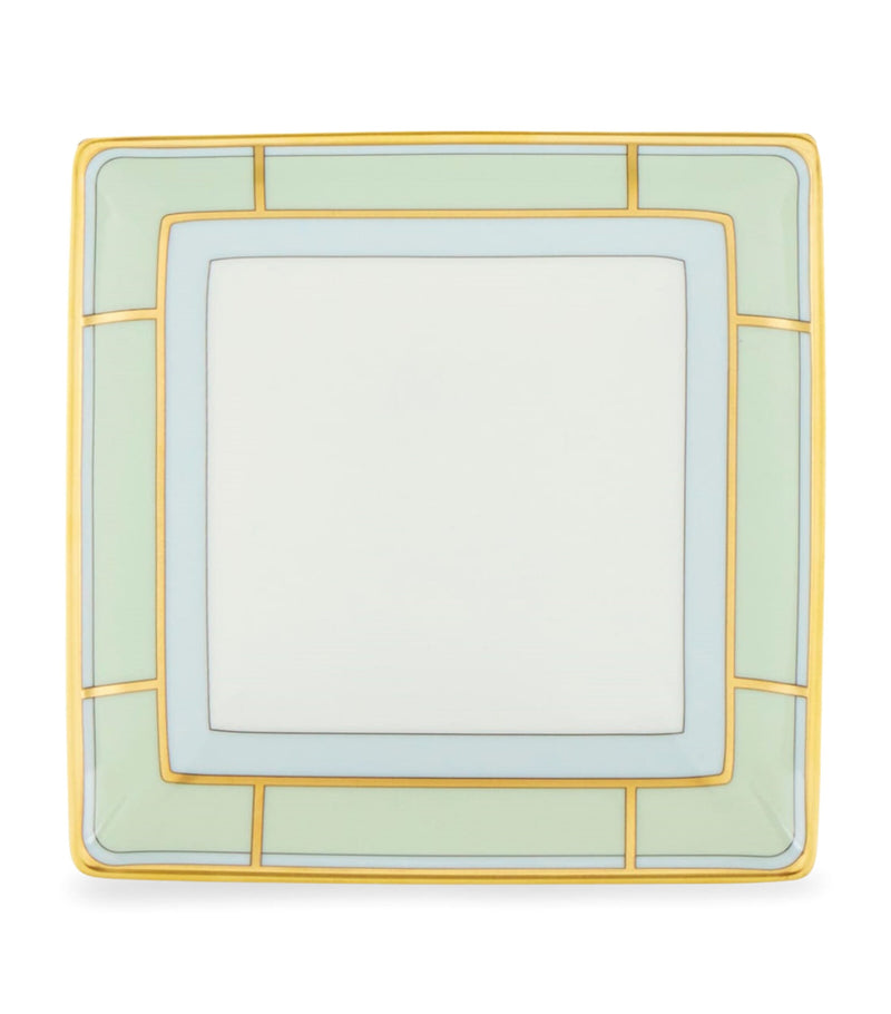 GINORI 1735 porcelain Colonna Diva square change tray 13.5cm, UK version