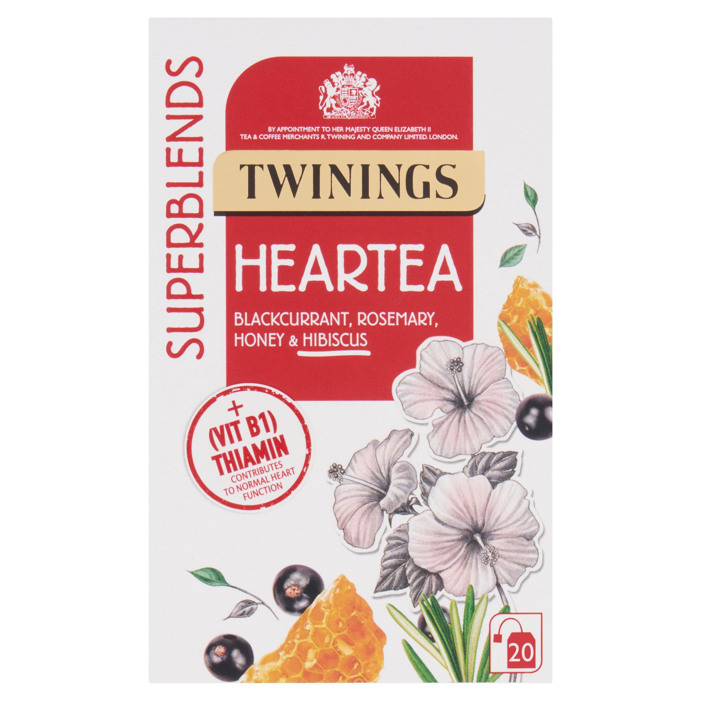 Twinings Superblends Heartea with Blackcurrant, Rosemary & Honey, 20 Tea Bags GOODS Sainsburys