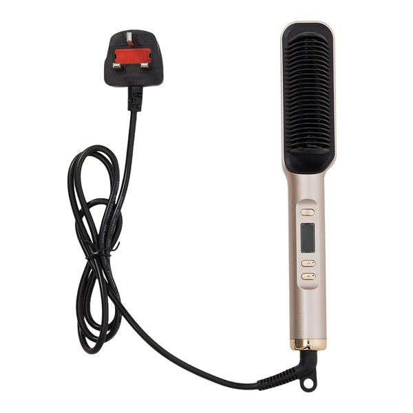 Livingandhome hair straightener brush Champagne Gold 30W - British product