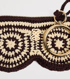 Sandro Paris crochet glasses case 7.5x15.5cm, imported from the UK