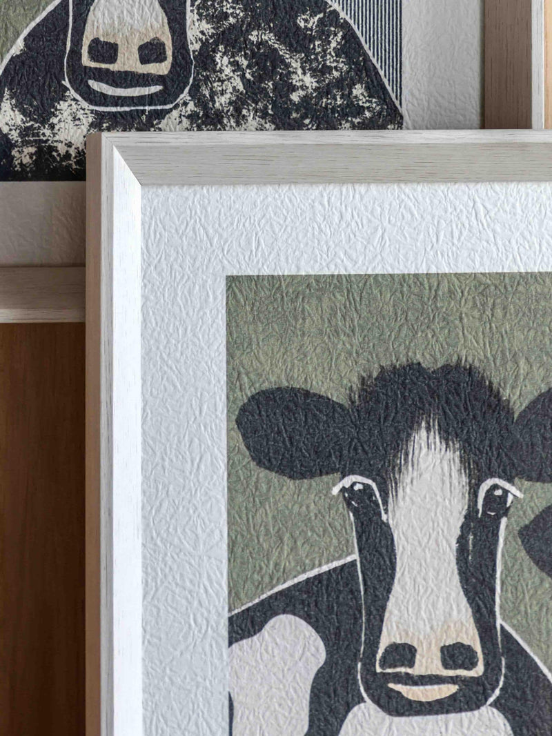 Gallery Home Green Creature Features framed art set of 2 40x40cm (British brand)