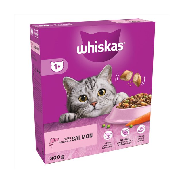 Whiskas 1+ Adult Dry Cat Food with Salmon 800g GOODS M&S