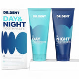 DR.DENT Day & Night Whitening Toothpaste 2x65g, imported from the UK