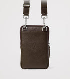 Aspinal of London leather reporter cross-body phone pouch (British brand)