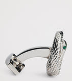Tateossian Viper palladium enamel cufflinks 1.8cm (British brand)