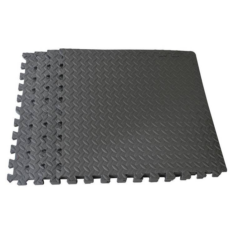 Opti interlocking floor mat set of 4 grey - British product