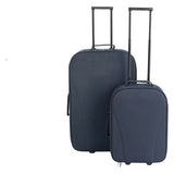 Soft 2 wheeled luggage set blue, imported from the UK