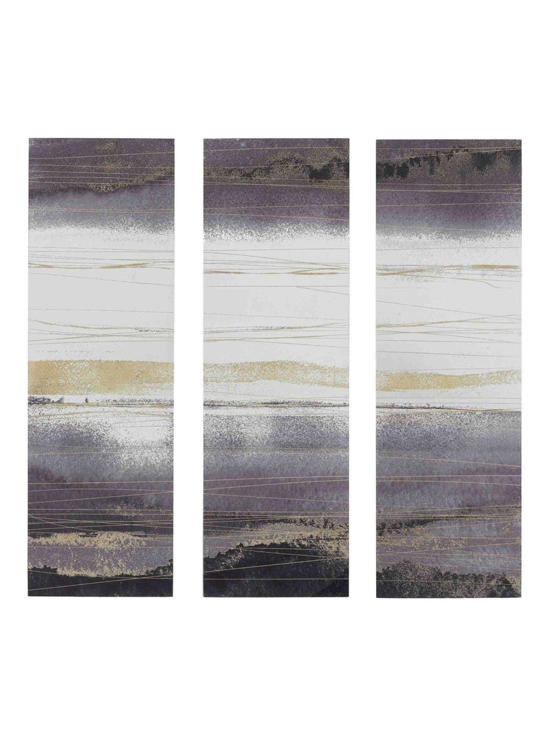 Gallery Home Gold Darker Strands triptych art set of 3, imported from the UK