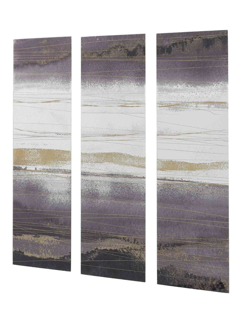 Gallery Home Gold Darker Strands triptych art set of 3, imported from the UK