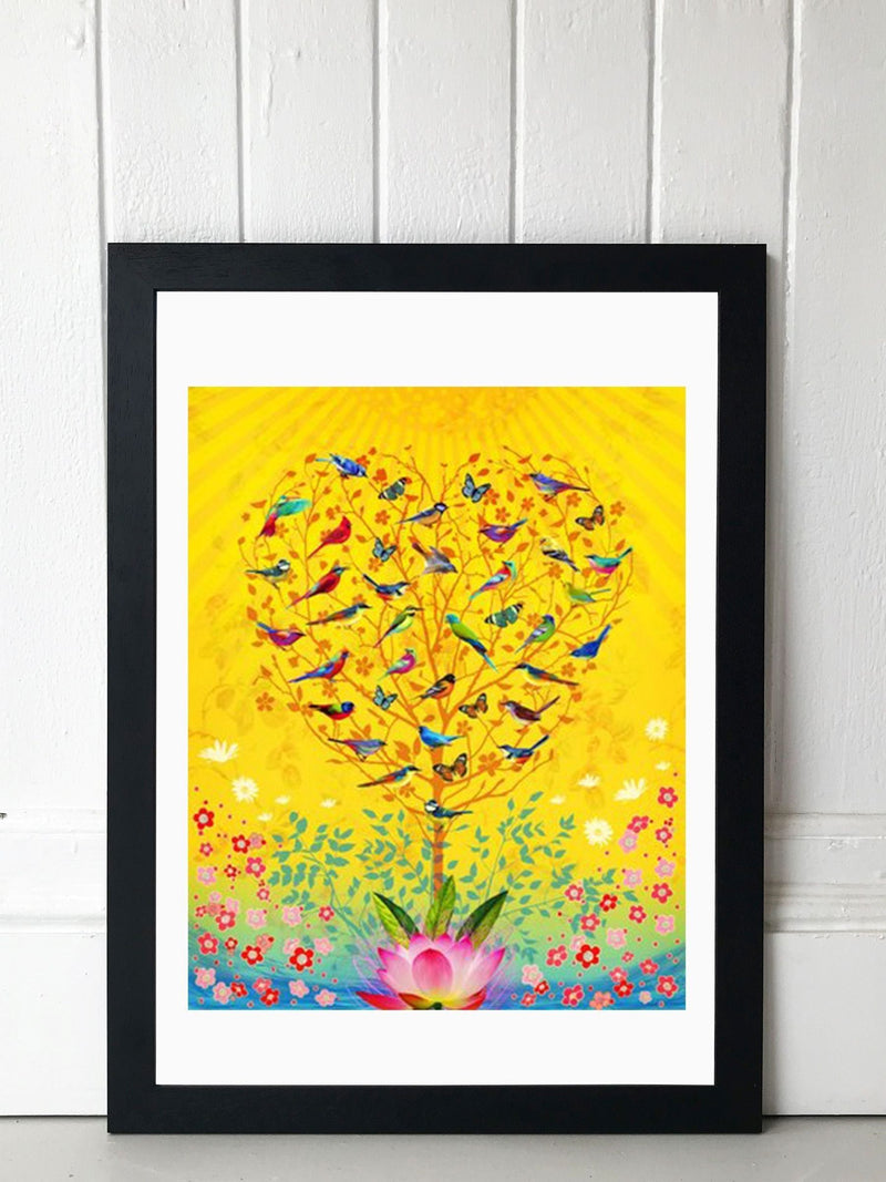 Black The Sound of Sunshine by Fiona Watson Framed Print