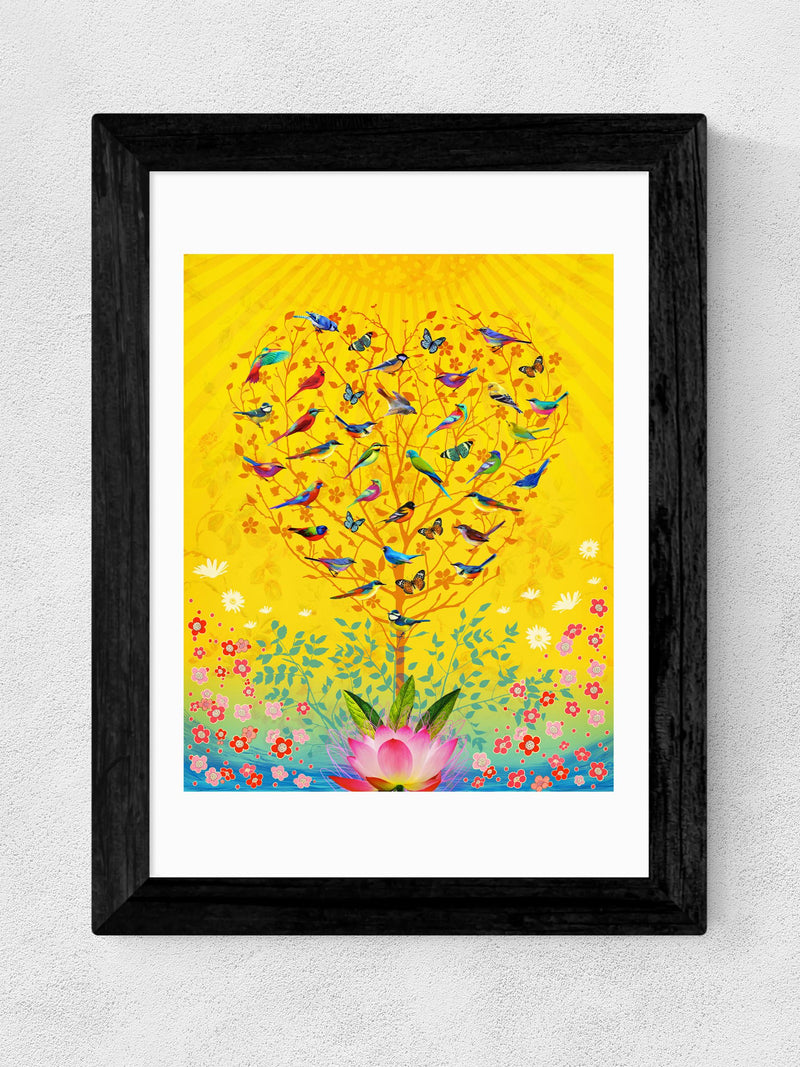 Black The Sound of Sunshine by Fiona Watson Framed Print