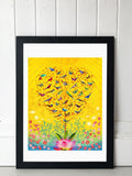 Black The Sound of Sunshine by Fiona Watson Framed Print