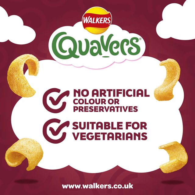 Walkers Quavers BBQ Sauce Multipack Snacks Crisps 6 per pack GOODS M&S