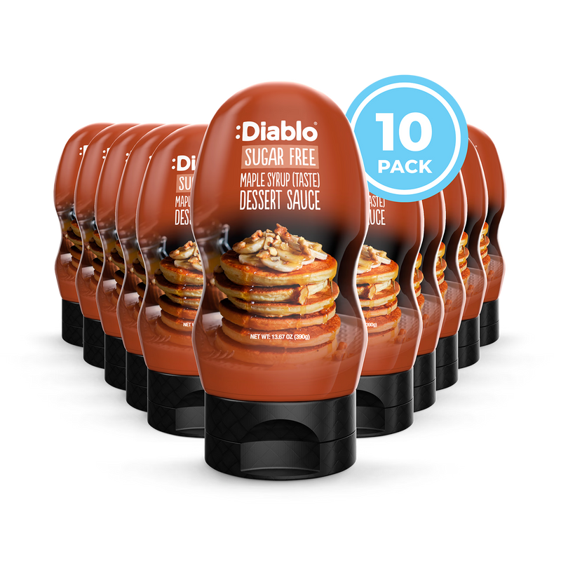 Diablo sugar free maple syrup dessert sauce 390g pack of 10 - British product