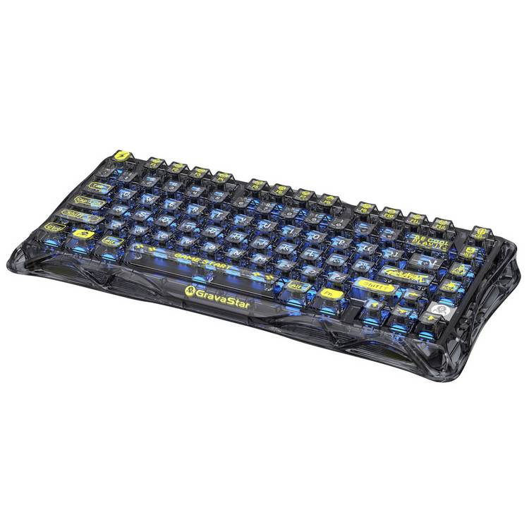 GravaStar Mercury K1 Lite gaming keyboard transparent black, imported from the UK