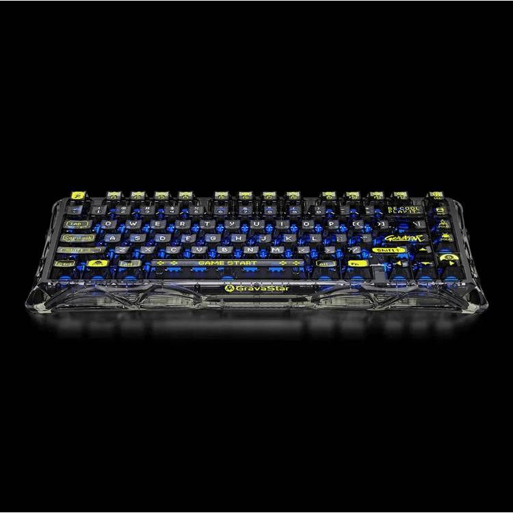 GravaStar Mercury K1 Lite gaming keyboard transparent black, imported from the UK