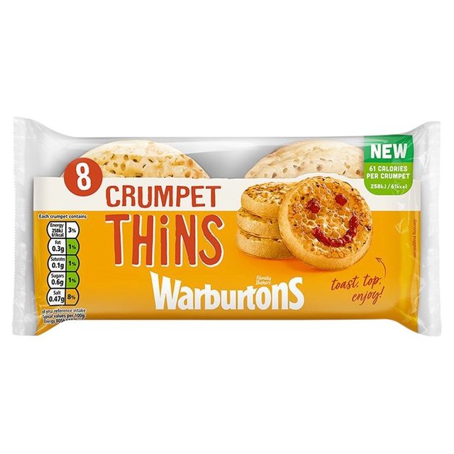 Warburtons 8 Crumpet Thins 8 per pack GOODS M&S