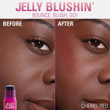 Revolution Jelly Blush Stick Cherry Red, imported from the UK