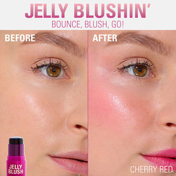 Revolution Jelly Blush Stick Cherry Red, imported from the UK